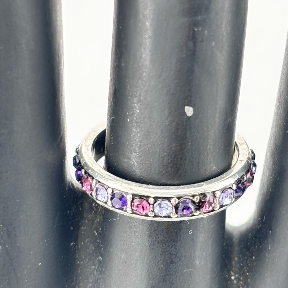Brighton Elegant Silver and Purple Gemstone Ring
Size 6. Great stack Ring